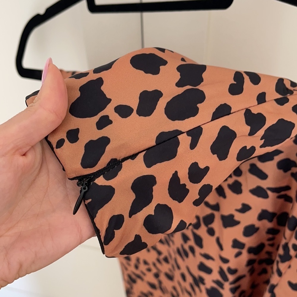 Urban Outfitters Leopard Print Maxi Satin Skirt - Picture 8 of 8
